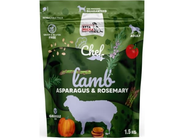 SYTA MICHA Chef Kani, lammasta, kurpitsaa ja ananasta - koiran kuivaruoka - 1.5kg
