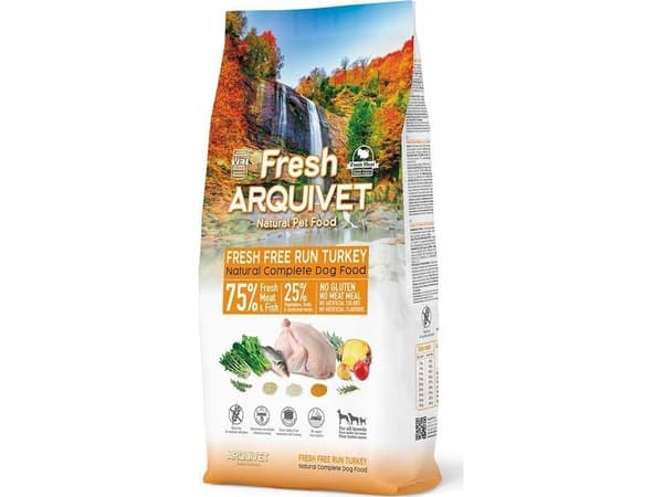 ARQUIVET Fresh Turkey and fish - halvfugtigt hundefoder - 2,5kg
