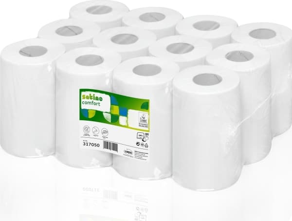 WEPA Centre Feed Rolls for Feed point system RPMB1120,1-Ply, 120m, Recycled tissue, (12pcs)