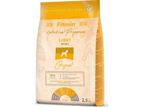 FITMIN Light Mini Original - kuivaruoka koirille - 2.5kg