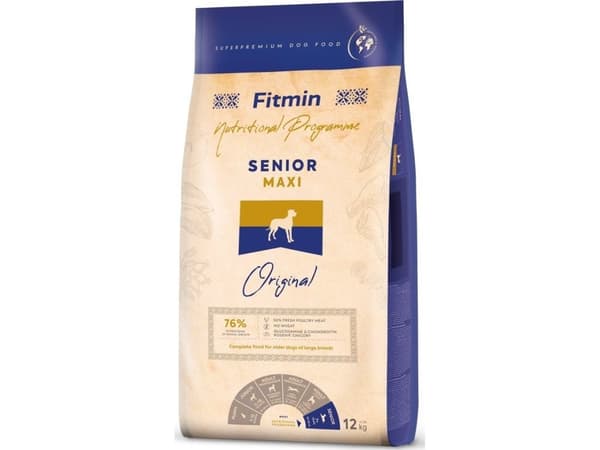 FITMIN Dog Maxi Senior - torrfoder för hundar - 12kg