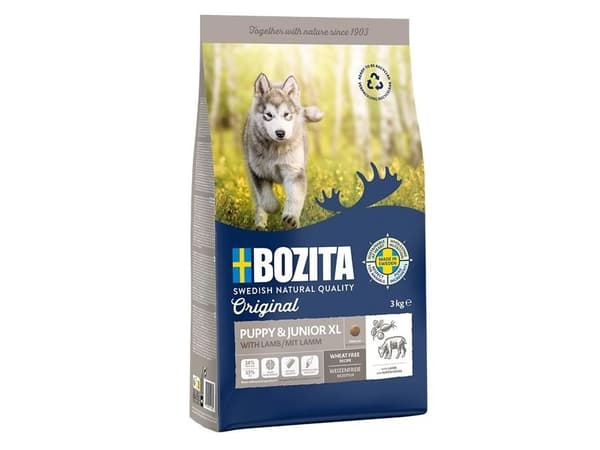 BOZITA Original Puppy &amp; Junior XL Lamb - kuivaruoka koirille - 12kg