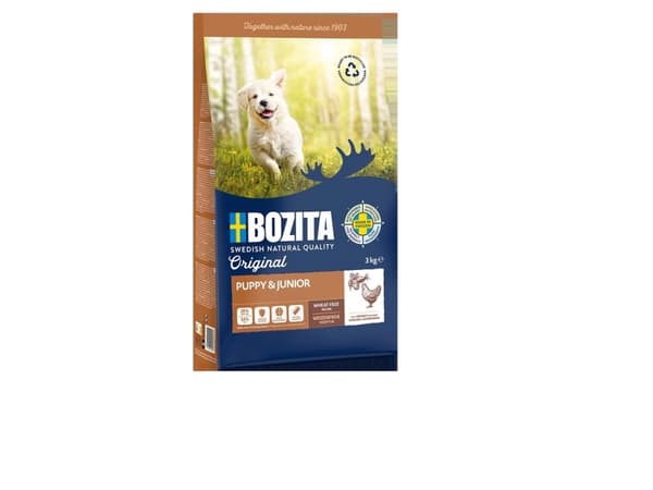 BOZITA Original Puppy & Junior Chicken - tørfoder til hunde - 3kg