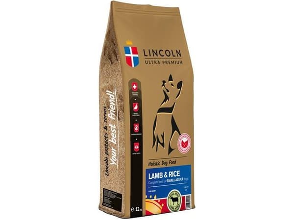 LINCOLN Ultra premium Adult Small Lamm med ris - torrfoder för hundar - 12kg