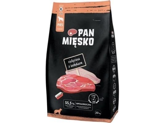 Mr Mięsko Mr Mięsko koiran kuivamuonaa - vasikanliha ja kalkkunanlihapalat XL 20kg