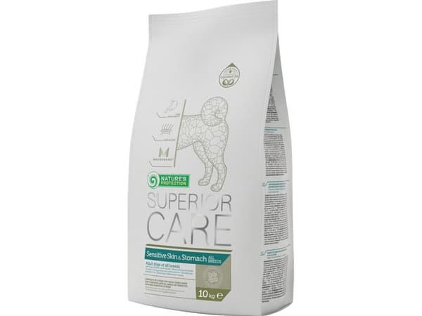 Nature's Protection Superior Care Sensitive Skin&amp;Stomach with lamb Adult All Breeds 1,5 kg, torrfoder med lamm för alla raser av vuxna hundar med
