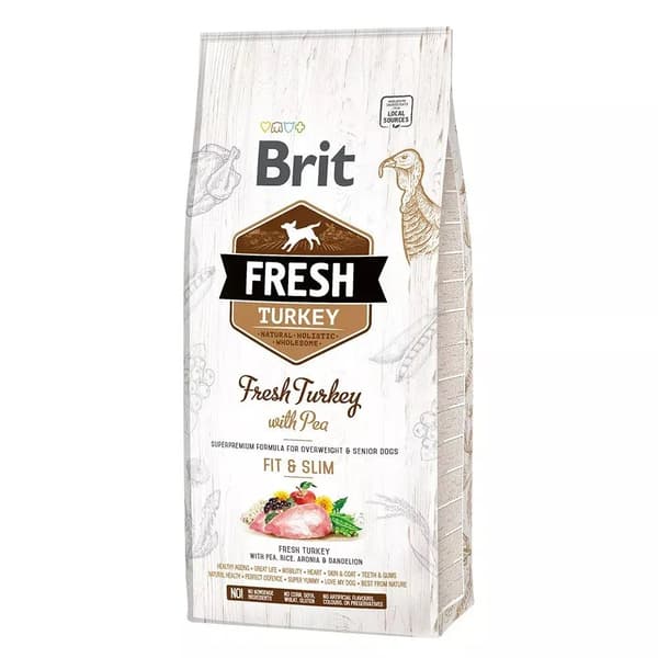 Brit Fresh Overweight & Senior dogs Fit & Slim, Turkey, 12 kg