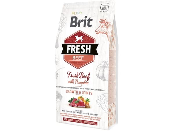 Brit Fresh Beef with Pumpkin, Junior, Maxi (26 - 44kg), Naudanliha, 2,5 kg