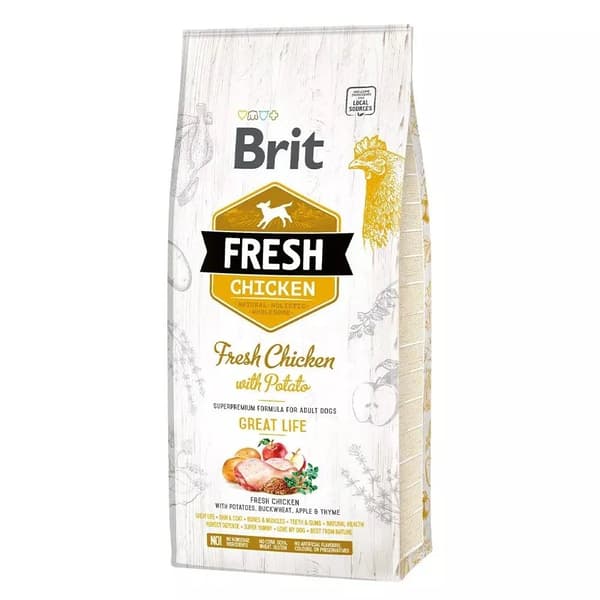 Brit Fresh Adult Great Life, Chicken 12 kg