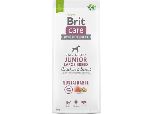 Brit Care Dog Sustainable Junior Large Breed, Chicken&Insect, 12 kg