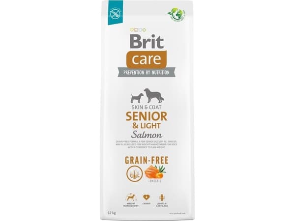 Brit Care Dog Grain-free Senior & Light, Salmon, 12 kg