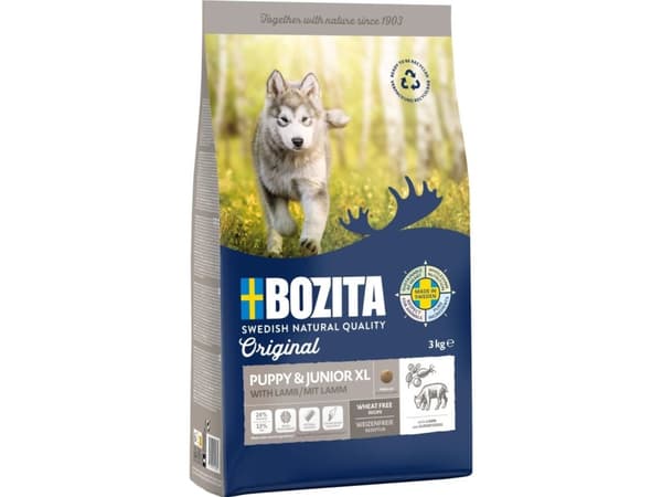 BOZITA Original Puppy &amp; Junior XL makkarat šunų ėdalas - 3kg