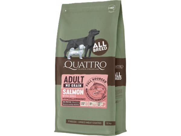 Quattro No Grain All Breed Salmon & Krill 12kg