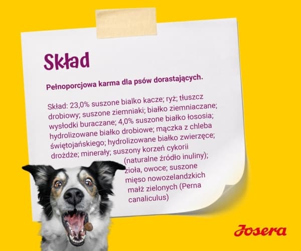 Josera MiniJunior, Puppy, Duck, Salmon, 900 g