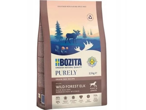 BOZITA Purely kyckling och älg valpfoder för valpar och ammande tikar 2,5 kg