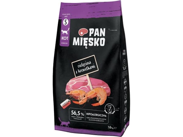 Tørr kattemat Kalvekjøtt med reker (voksen) chips S 1,6kg