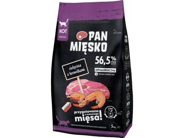 Tørr kattemat Kalvekjøtt med reker (voksen) chips S 1,6kg