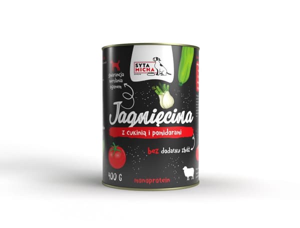 Våtfoder för hundar Lamm med zucchini och tomater Syta Micha monoprotein