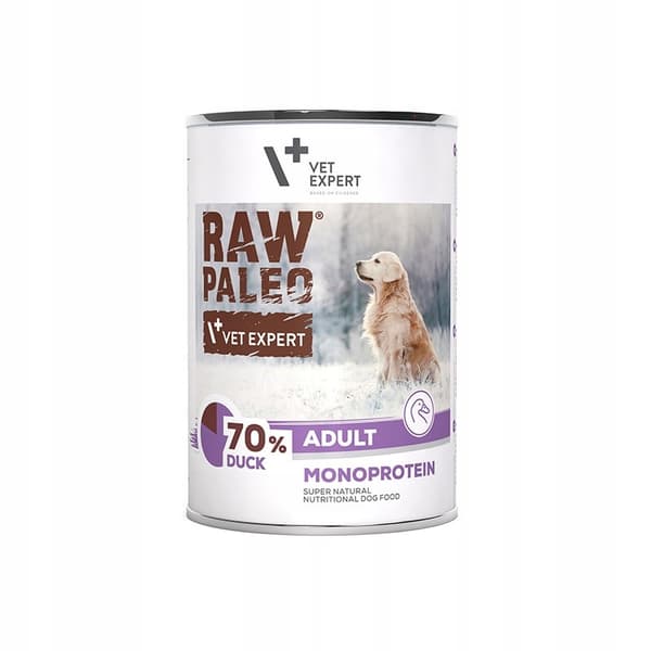 Raw Paleo Adult - Anka - Hundfoder för vuxna hundar - 400 g