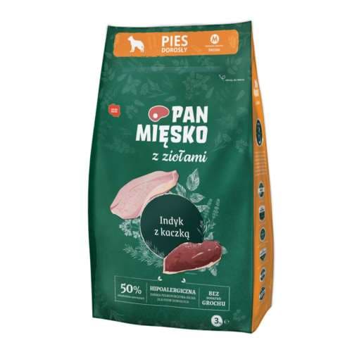 Mr. Meat - kalkkunaa, ankkaa ja yrttejä - 3 kg - kuiva koiranruoka