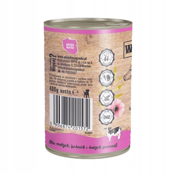 Wiejska Zagroda - Lihajuhla - 400g - Märkäruoka pennuille