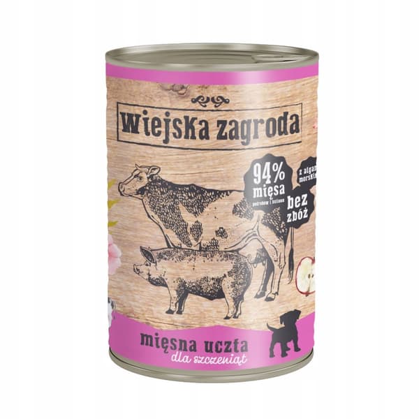 Wiejska Zagroda - Lihajuhla - 400g - Märkäruoka pennuille