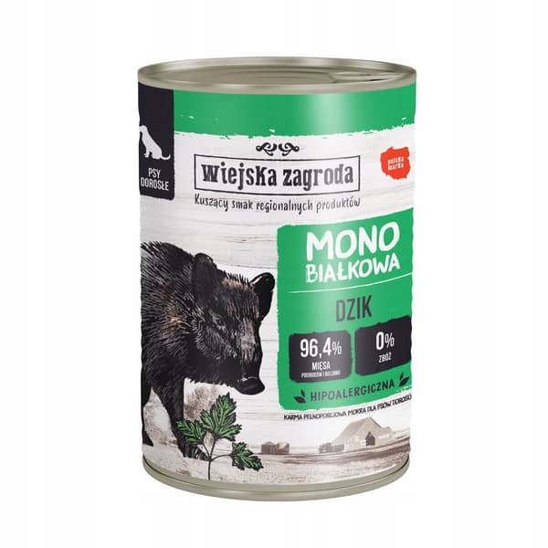 Village Farm MONO Hund - Vildsvin - 400g