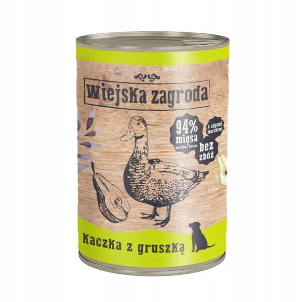 Wiejska Zagroda Pies - Anka med päron - 400g