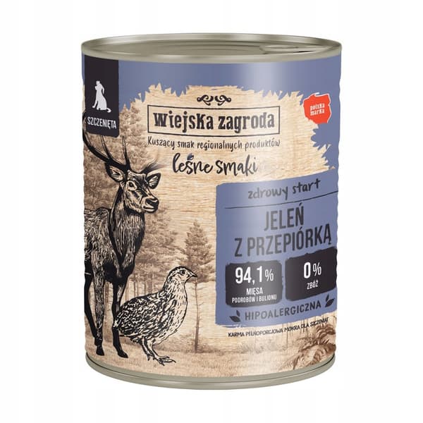 Wiejska Zagroda - Skogssmaker - Rådjur med vaktel - 800g