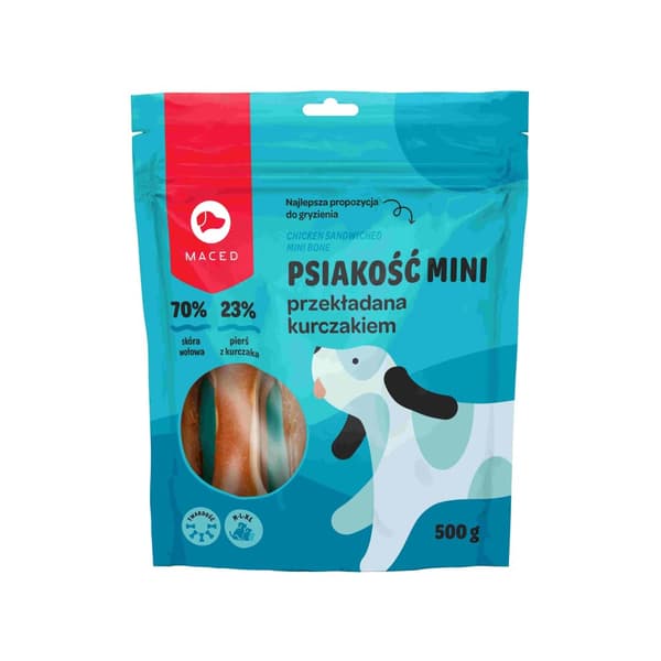 MACED - MINI HUND med kylling 10 cm - 500 g