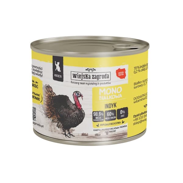 Village Farm Cat - Monoprotein - Kalkon - 200 g