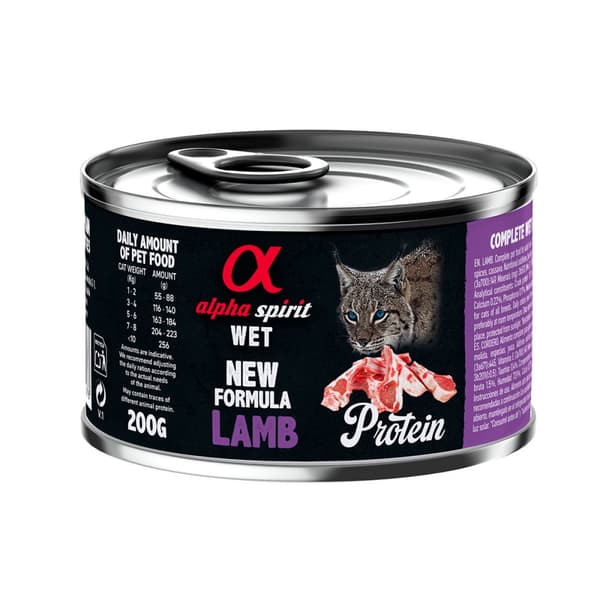 Alpha Spirit - Våtfoder för vuxna katter - Lamm - 200 g
