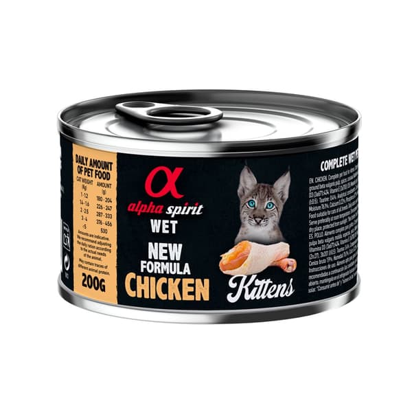 Alpha Spirit - Våtfoder för kattungar - Kyckling - 200 g