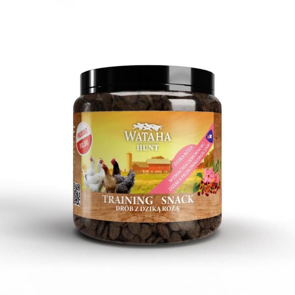 WATAHA - Træningsgodbidder - Fjerkræ med vild rose - 300g