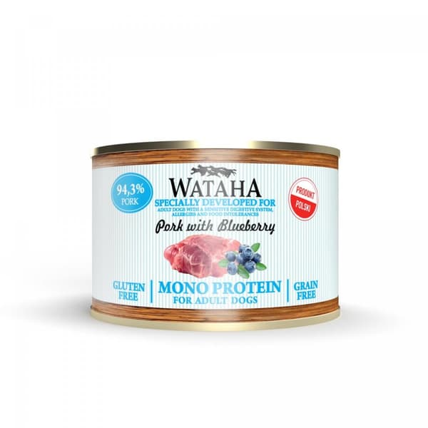 WATAHA - MONOPROTEIN - Fläsk med blåbär - 200g