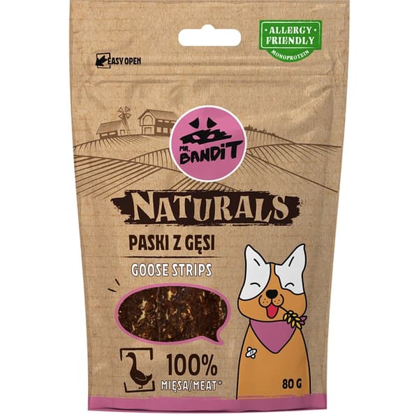 Herra BANDIT NATURALS - Hanhisuikaleet - 80g