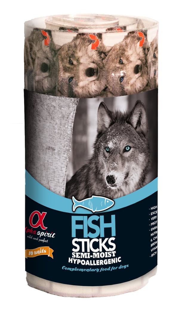 Alpha Spirit - Hundegodblister - Fiskepinde - 160g