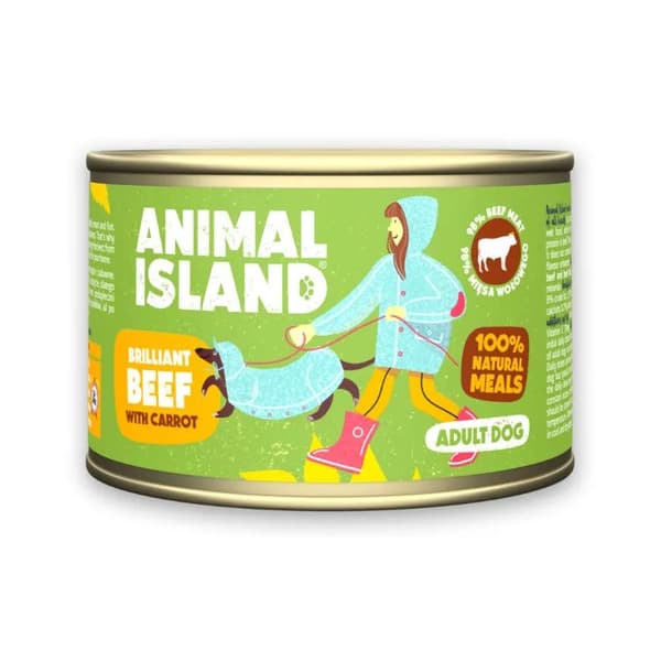 Animal Island - Oksekød med gulerødder - 410g