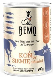 BEMO - HÄST som får SIEMIĘ att skratta - Monoprotein hundfoder - hästkött - 800g