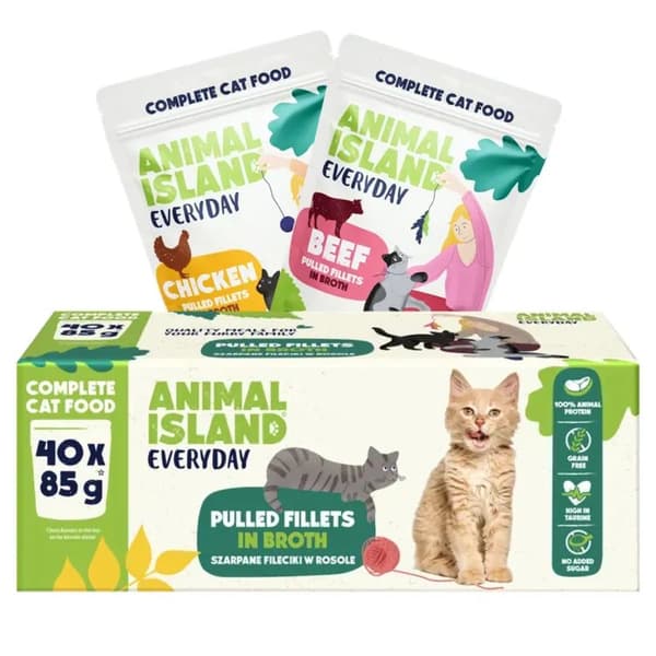 Animal Island - Varje dag - Blandning av smaker - Nötkött och kyckling - 40x 85g