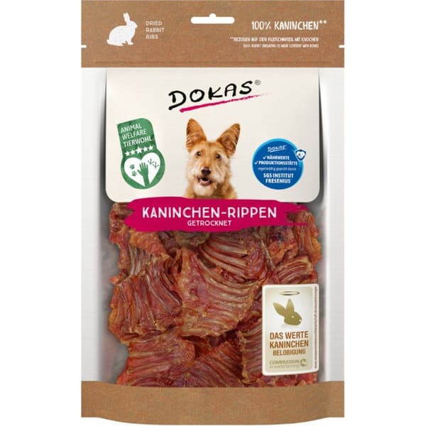 DOKAS - Kaninribben til hunde - 100 g