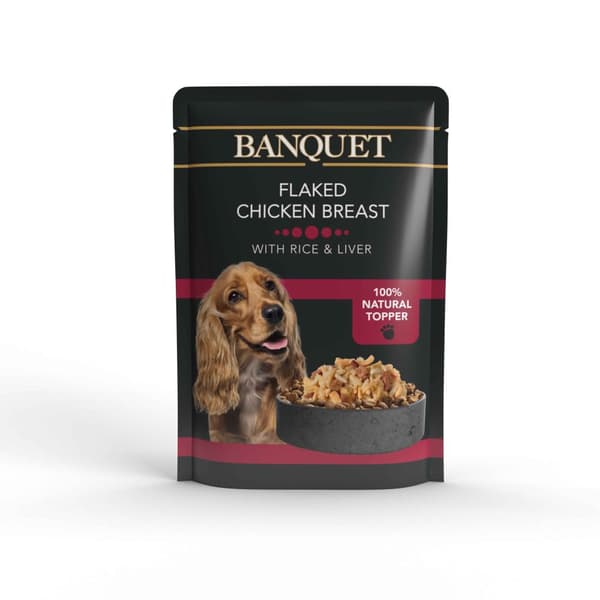 BANQUET - Kycklingflingor med ris och lever - 100g