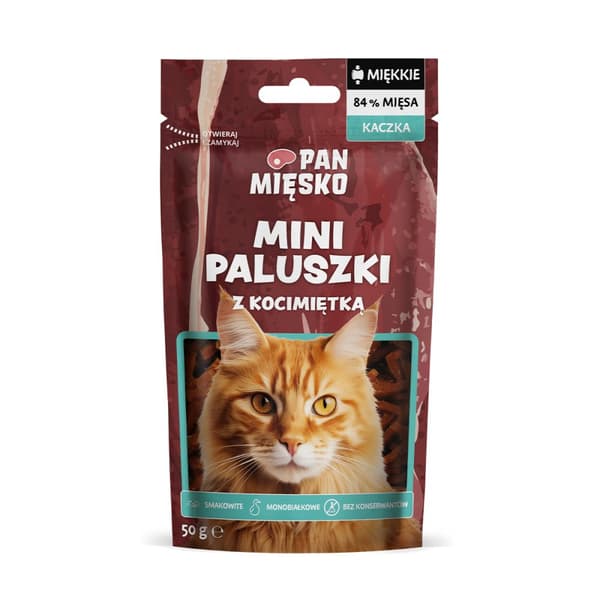 Mr. Meat - Kissanherkku - Miniankkatikut kissanmintulla - 50g