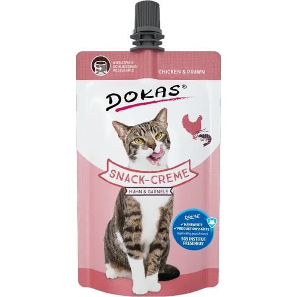 DOKAS - Tubecreme til katte - kylling med rejer - 90 g