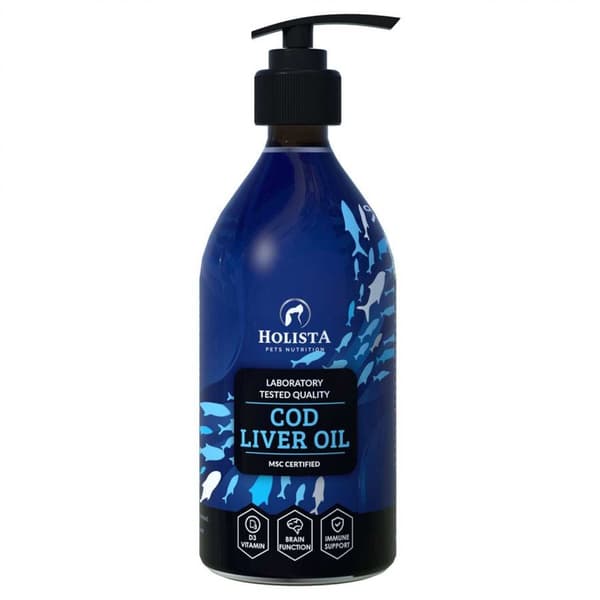 HOLISTA - Kalanmaksaöljy koirille ja kissoille - 500ml
