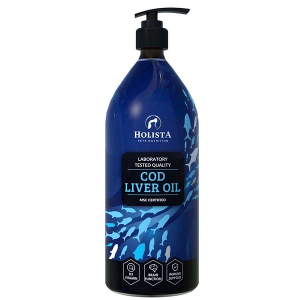 HOLISTA - Kalanmaksaöljy koirille ja kissoille - 1000ml
