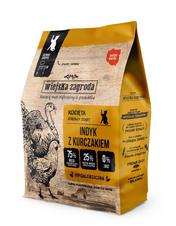 Wiejska Zagroda - Turkki kanan kanssa - Kissan kuivaruoka - 400g