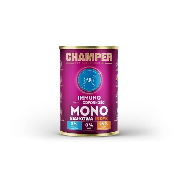 CHAMPER - IMMUNO - Kalkon - 400g - Morka Hundfoder