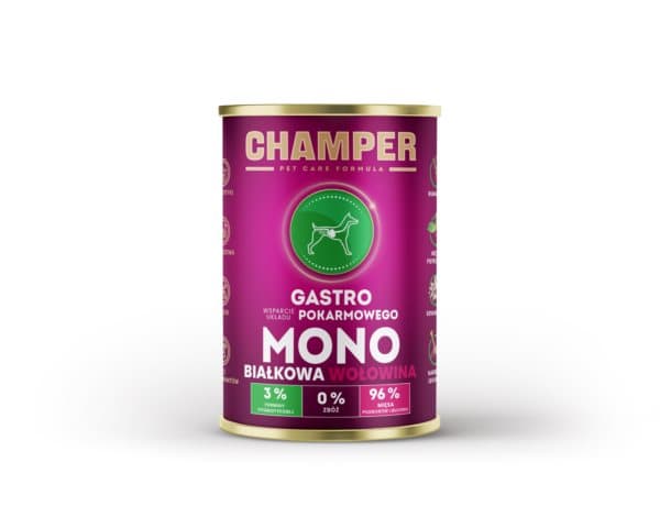 CHAMPER - GASTRO - Naudanliha - 400g - Morka Koiranruoka
