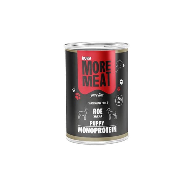 BUBA - More Meat - Monoproteinfoder til hvalpe - Rådyr - 400 g